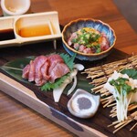 古馬商店 - 馬刺しおまかせ三点