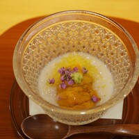 みくり - ほたてのすり流し、そうめんかぼちゃ、雲丹
