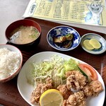 ドライブイン まこと - 料理写真:日替定食　唐揚げ