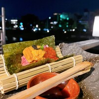 京焼肉 新 先斗町店 - 京の雲丹いくらユッケ寿司 ¥2,178