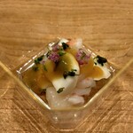 日本料理 新茶家 - 蕪とエビを甘味噌で