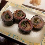 築地寿司清 横浜店 - アジの海苔巻