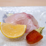 うを徳 - 2024.9 淡路産天然シマアジ当日〆お造り カラスミ へべす