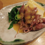 びっくりうどん - 蛍烏賊と菜の花の酢味噌和え(2014/3)