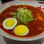 蒙古タンメン中本 目黒店 - 樺太・つけ汁部分