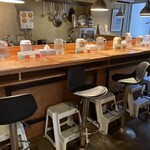 ホンカトリー - 店内はカウンター7席のみ