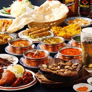 インド・ネパール料理をそれぞれ満喫◎飲み放題付きコースが自慢