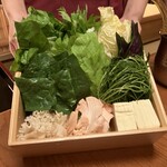 北新地しゃぶしゃぶすき焼き きらく - 季節の野菜盛り合わせ