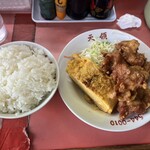 天領 - 玉子焼とり天ごはん900円