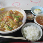 Chuugoku Ryourihao Chirai - あんかけ焼きそばセット　食歴　初