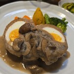 キッチン ブルー グローブ - 反対側から、マッシュルームはタップリ