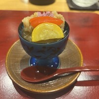 おおたに - 鱧の南蛮漬けと焼き茄子のゼリー寄せ　　みぞれ酢