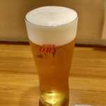 串　ひら尾 - 冒頭はビールでスタート