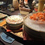 森のレストラン ニニヌプリ - お刺身　サーモン・たこ・ホタテ