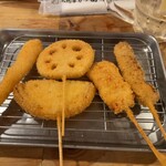 串カツ田中 - 串カツ5本盛り910円