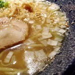 和風楽麺 四代目 ひのでや - 塩ラーメン　ミニ帆立ごはん　2014年4月