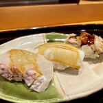 小笹寿し - 真鯛、すみいか、はまぐり