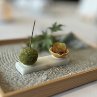 La Vallee d'Or - 季節のアミューズとスープ 秋茄子、しらすのコロッケ