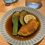 日本酒バル花門 - 野菜の揚げ浸し