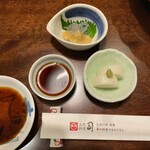265534796 - 先付けは、「どろめ」と「かまぼこ」