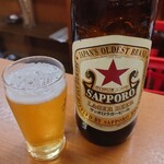 立呑 わたらい - 瓶ビール赤星（大瓶）　390円