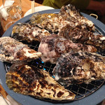 かき小屋 - 焼き牡蠣