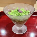 銀座 きた川 - 叩いた枝豆が香り良し、食感良し