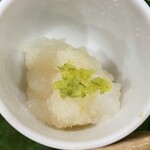 銀座 きた川 - イカの鱧子塩辛和えに柚子胡椒　絶品のアテ