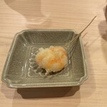 銀座 きた川 - 一口　揚げたて　車海老
