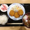 湾岸長島パーキングエリア（上り線） スナックコーナー - A定食　ごろごろイカメンチカツ定食　830円