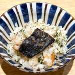 日本料理 e. - 炭火で焼いた鰆 新茶 にしき胡麻のご飯