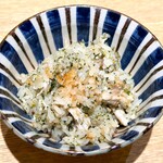 日本料理 e. - 炭火で焼いた鰆 新茶 にしき胡麻のご飯