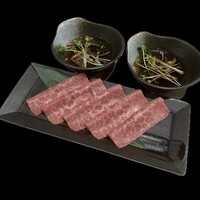出汁で食べる　近江うしの赤身焼きしゃぶ