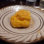 デンクシフロリ - [2024年9月 訪問]南瓜のムースとミモレット。下には蟹が入っています。