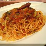 パステリアサポーレ - 真ダコとそら豆、マッシュルームのアラビアータ￥980