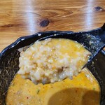 豆でっぽう - やさし～くまぜまぜして、おじやっぽくなってリフトぉー