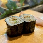 寿し辰 - 穴子キュウリ巻き、この絶妙な甘さのタレが最高♪幾つでも食べられますよ(*´ч`*)♥