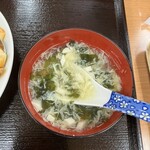 境香 - 単品のオーダーには全て玉子スープが付いていました！
