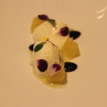 ア・ニュ ルトゥルヴェ・ヴー - オリーブオイルのブランマンジェ と 夏みかん　バルサミコに絡めて　(2014/04)