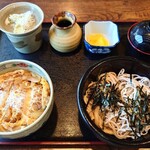 そば遊膳 満る賀 -  かつ重セット配膳時