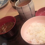 板前割烹 花ゆう - あさりの赤だしと栗ご飯