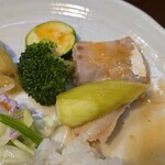 キッチン ブルー グローブ - 茄子をポワレへ