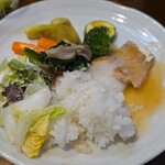 キッチン ブルー グローブ - 再びワンプレート