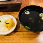 かき吉 - 吸い物・漬物