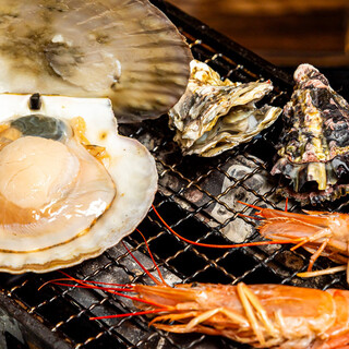 新鮮な海鮮を豊洲から毎日直送！鉄板浜焼き！