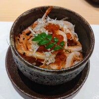 鮨まえだ - 桜エビといくらの蒸し鮨