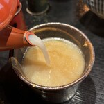 手打ちそば 蕎明 - そば湯割り〜٩(ˊᗜ､ˋ*)و