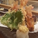 鮨処 竜敏 - ボタン海老天婦羅