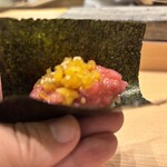 鮨 青海 - トリタクは手巻きで