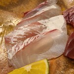 道人 - ⑤真鯛(兵庫県明石産、朝10時〆)
      コリッというよりもゴリッという活かった食感は釣り人が釣って食べる様な圧倒的鮮度の如し
      それでも滋味のあるしっかりした旨み、どういう手当てなのだろう？